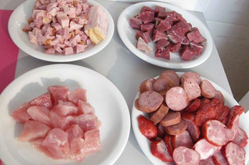 Chop all your bacon into small cubes