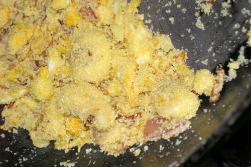 Cook, stirring for minute, add a pinch of salt and pepper