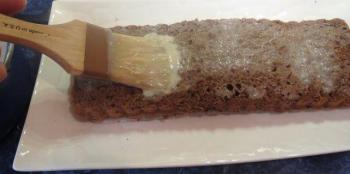 Cover the cake with whipping cream