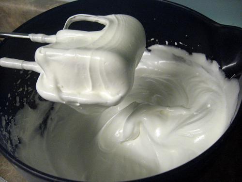 Put the egg whites in a large bowl