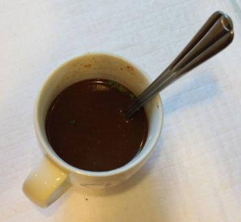 Scoop out some liquid