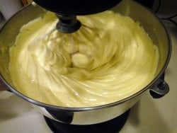 When the egg mixture has cooled