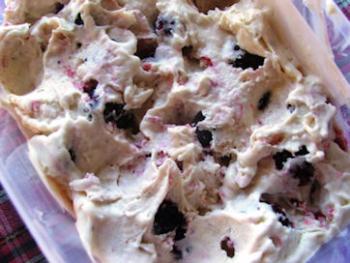 White Chocolate and Mulberry Ice Cream