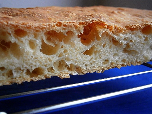 crumb of the pizza base