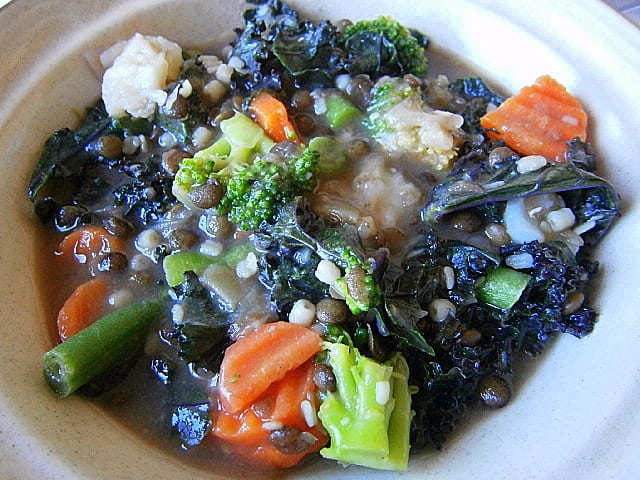 lentils and soup pasta