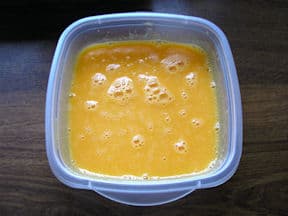 mixed yolks and salt