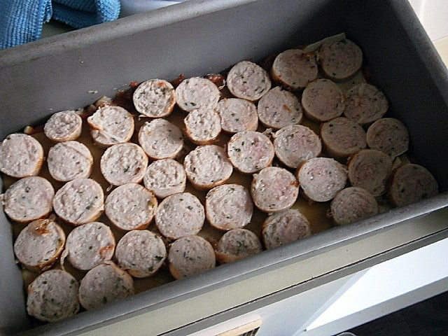 sliced sausage
