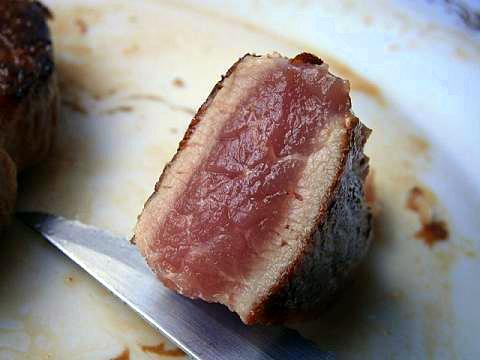 Brined and BBQed “wagyu” steak