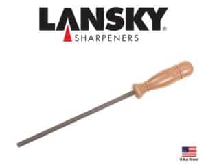 The Lansky 8" Sharp Stick-Med. LSS8CM is pictured over a field of white with the Lasnsky logo