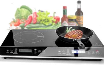DUXTOP 9620LS LCD PORTABLE DOUBLE INDUCTION COOKTOP 1800W