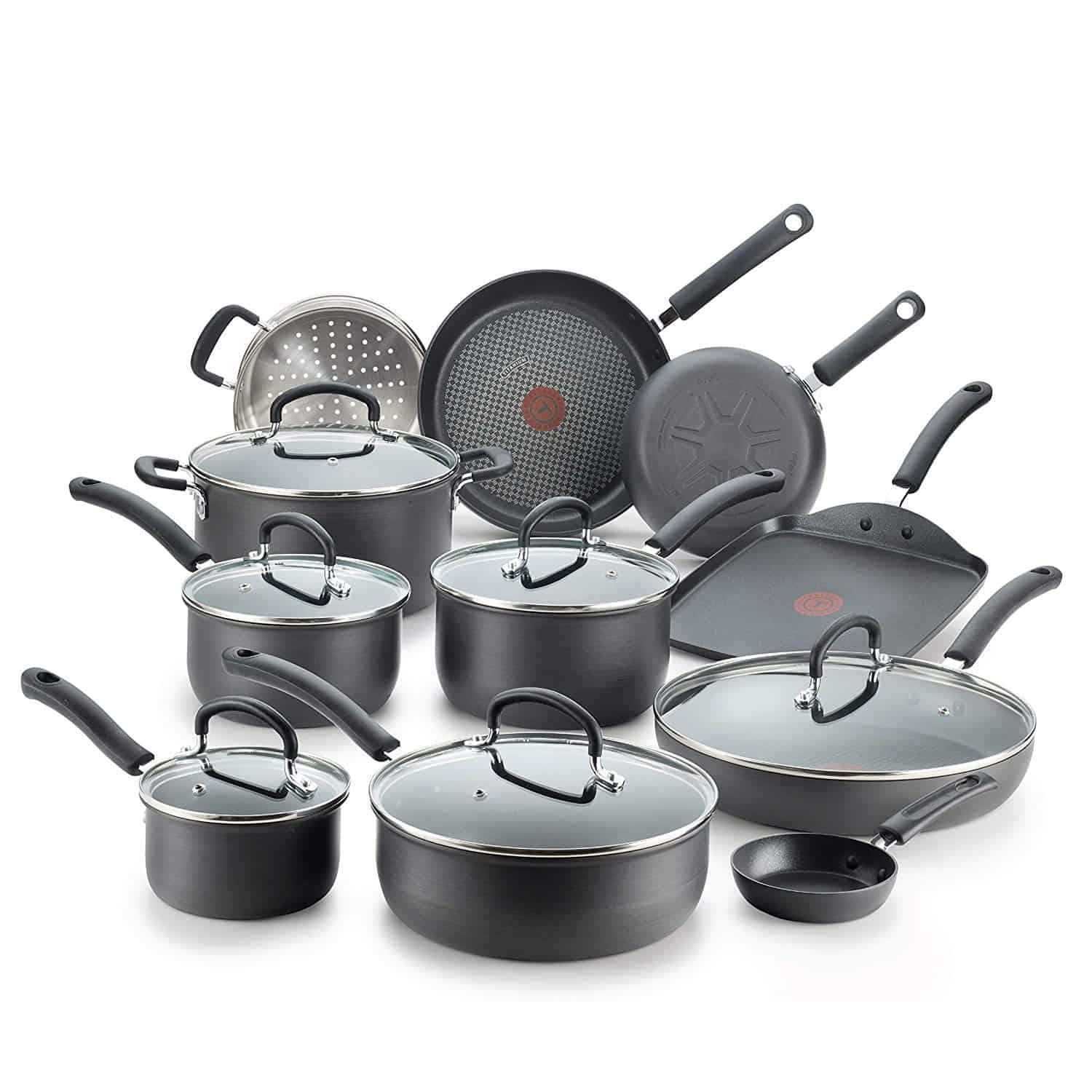 T-fal E765SH Anodized Titanium Cookware Set