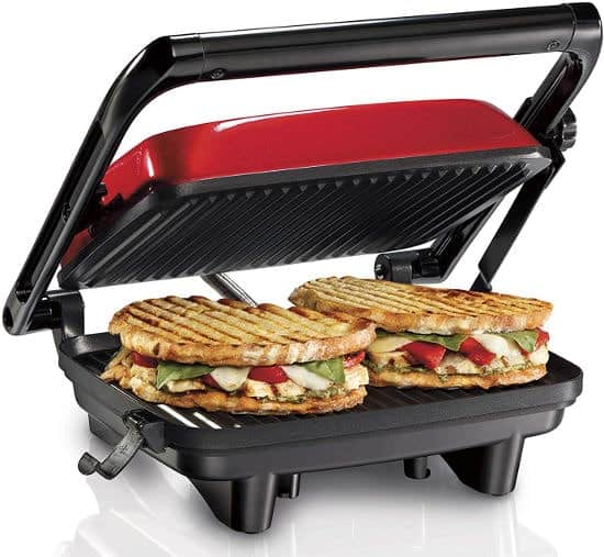Compact Grill Panini Press Healthy Non Stick Powerful Toastie Sandwich Maker 