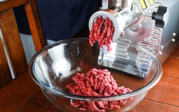 Using a meat grinder