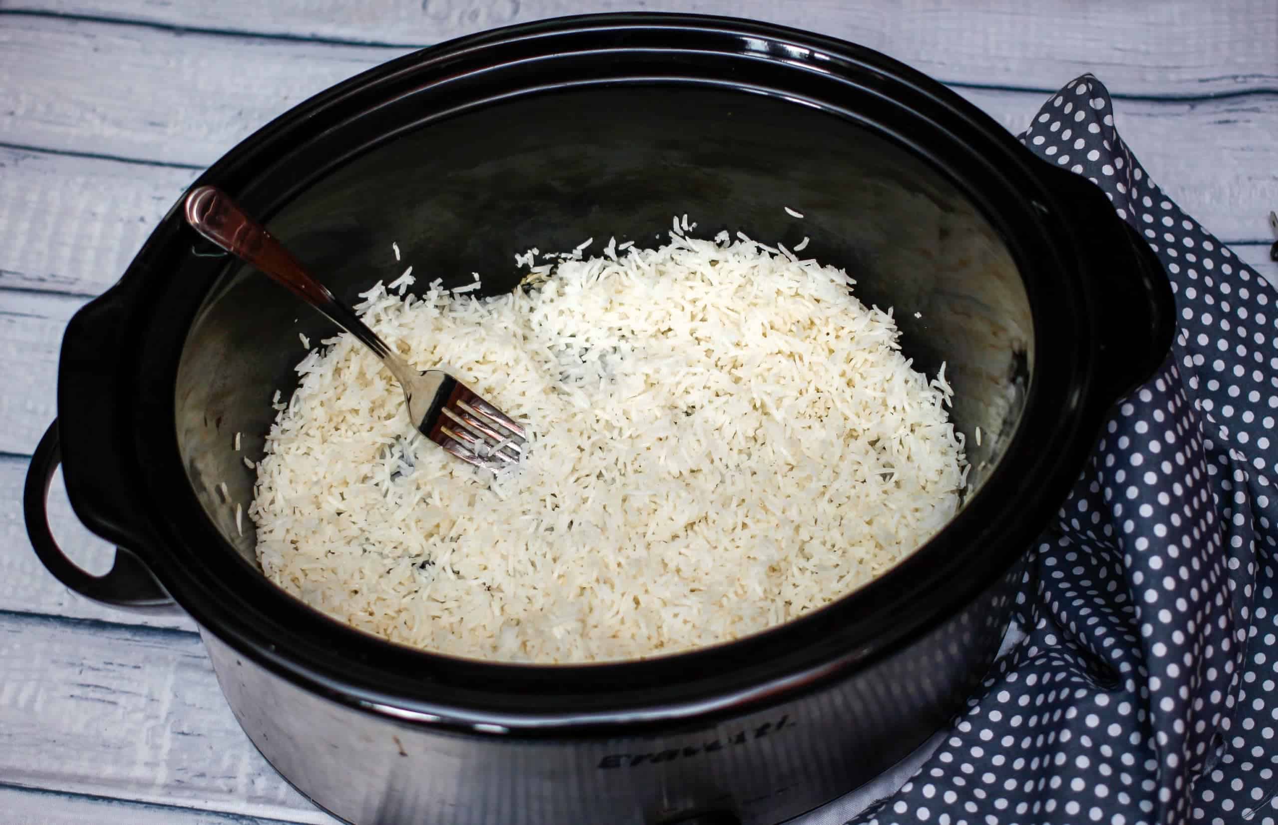 Crock pot with rice