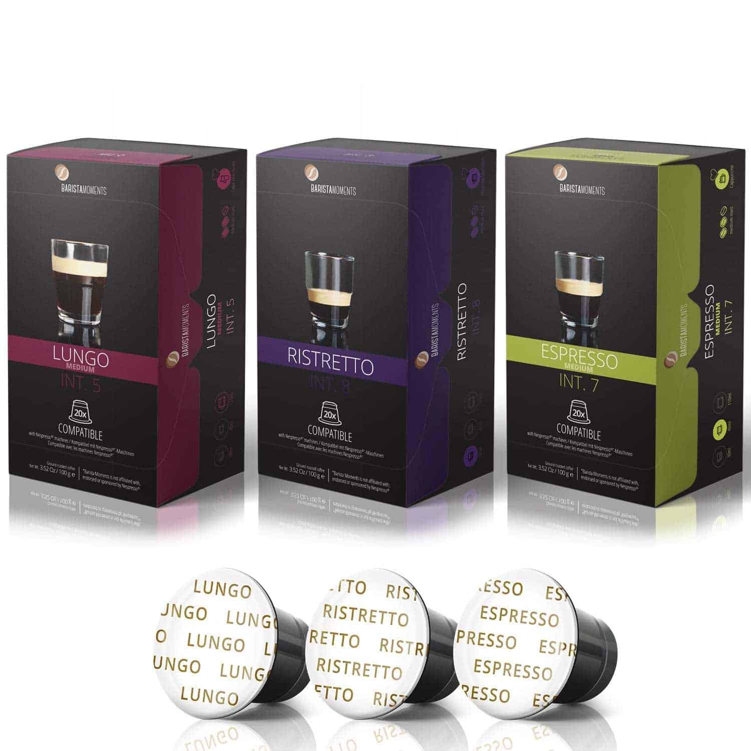Barista Moments - 60 Coffee Pods Compatible with Nespresso Machines