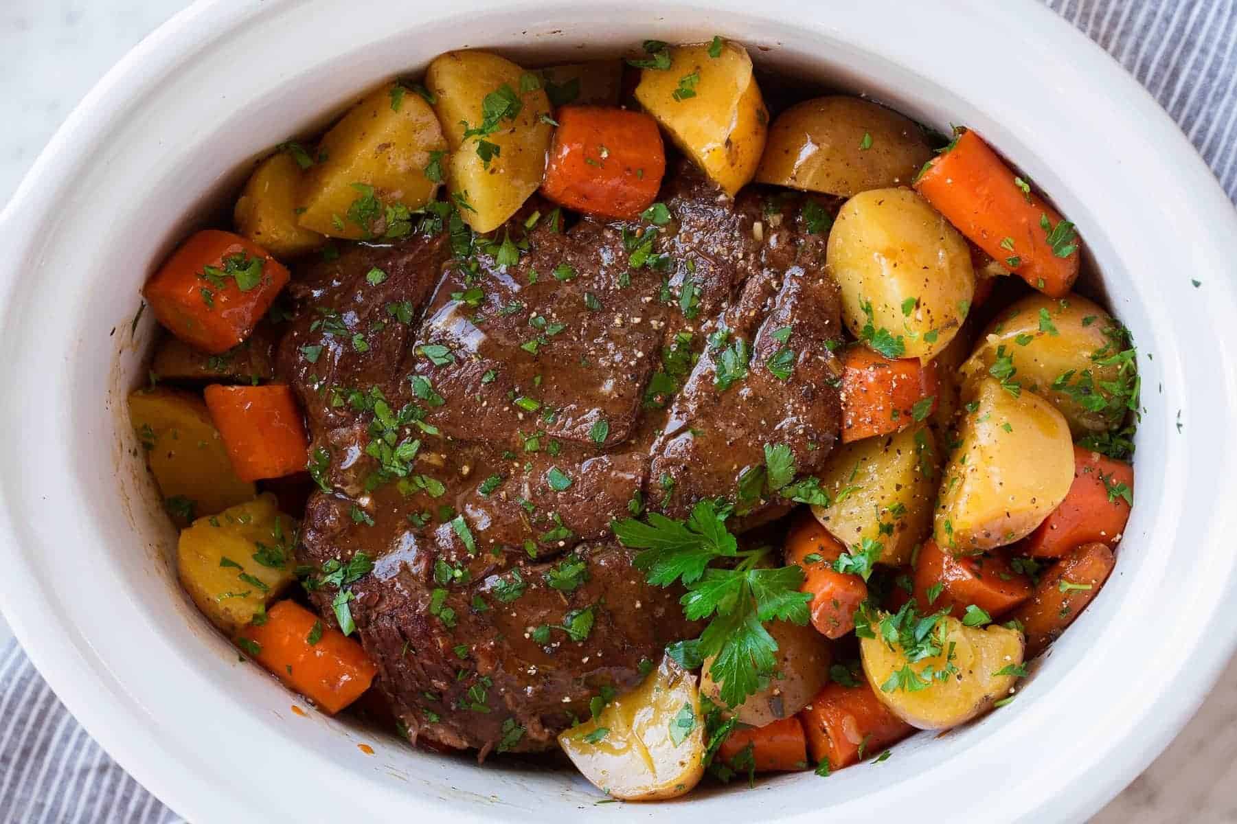 Slow cooker pot roast