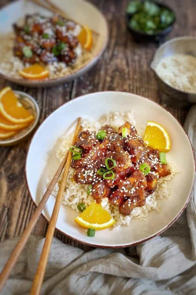 Sticky Orange Tofu