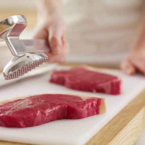 using a meat tenderizer