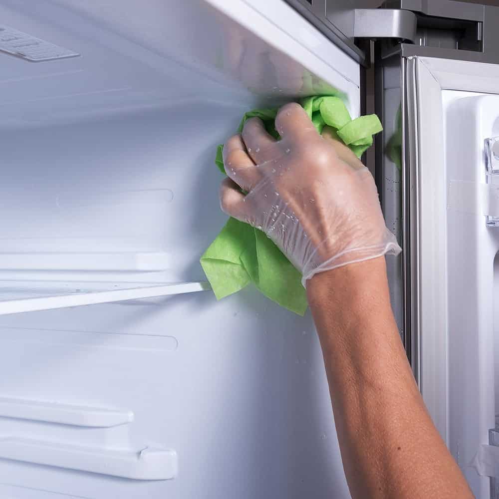 Cleaning inside the fridge