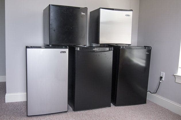 Different size fridges