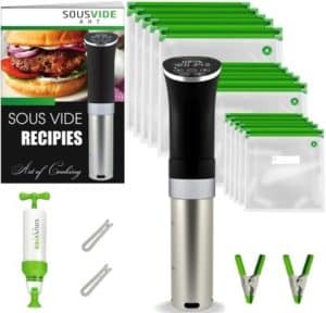 1000W Stainless Steel Sous Vide Machine Recipes Included OSTBA Sous Vide Cooker Thermal Immersion Circulator with Accurate Temperature and Timer Control LED Digital Display 
