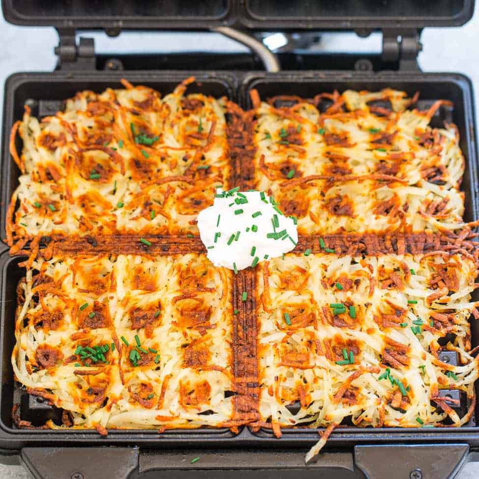 Waffle Maker Hashbrowns