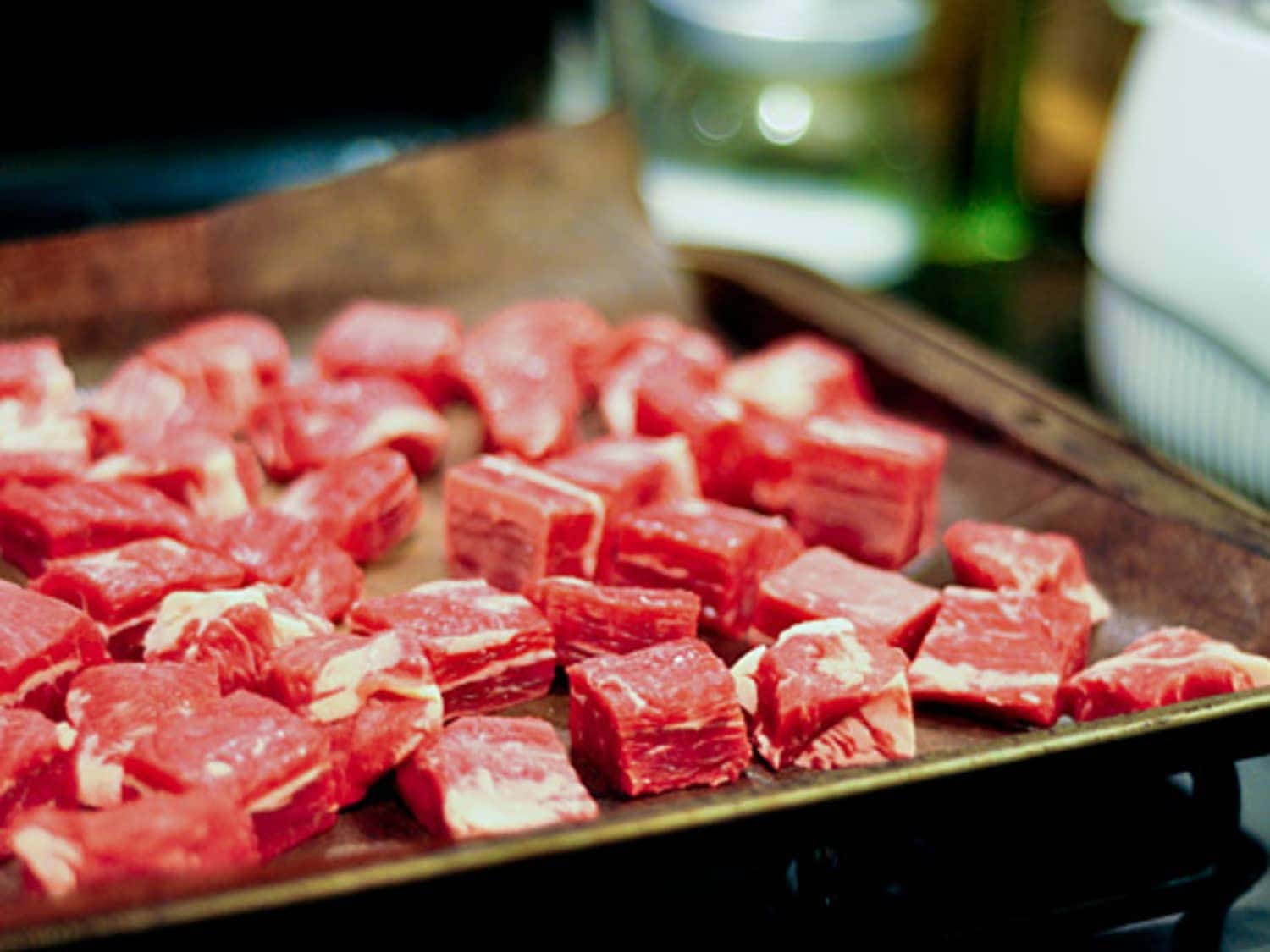 Freezing chunks of meat