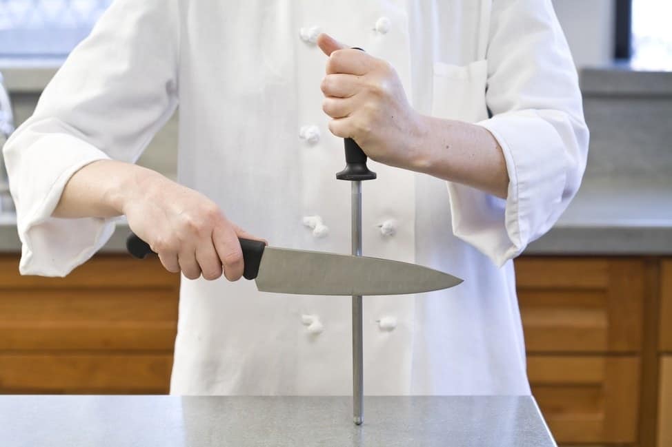 Using A Manual Knife Sharpener 