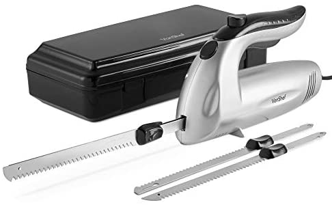 Electric knives are really good at slicing large, boneless pieces of meat,  such as turkey breast and hunks of ham, but they lack the…