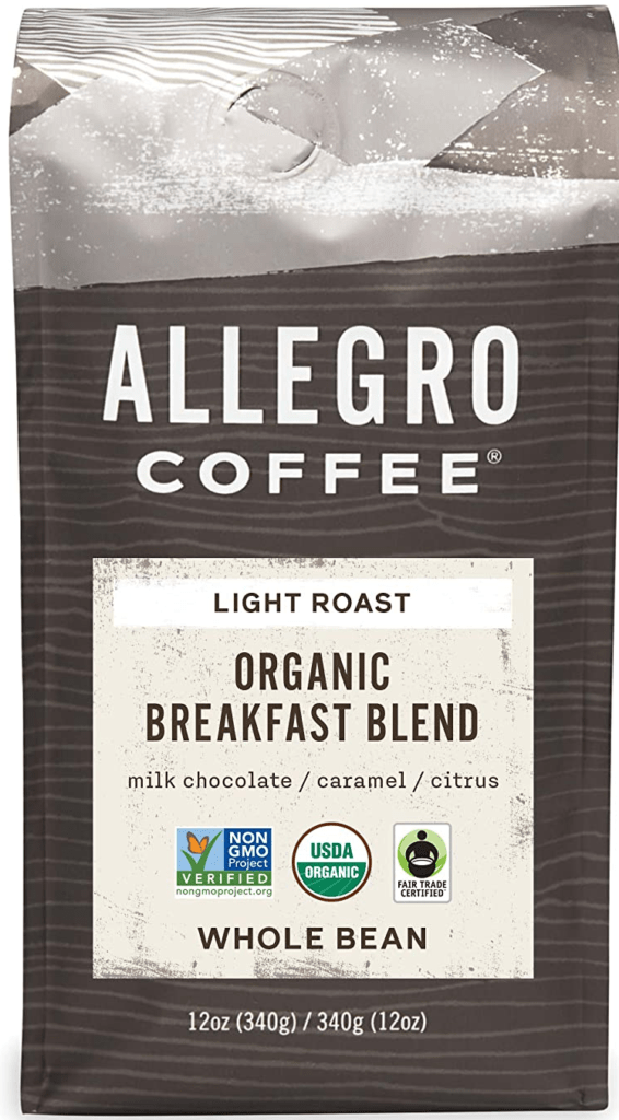 Allegro Coffee Organic Whole Bean Light Roast Coffee