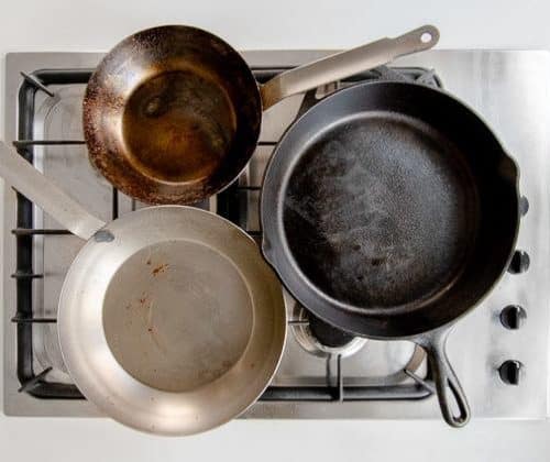 How to clean carbon steel pan sets