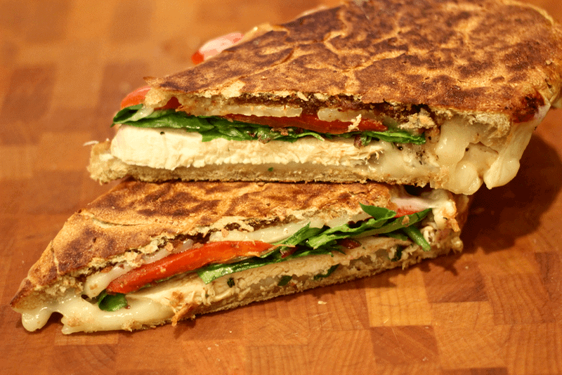 Chicken and Mozzarella Panini Sandwich