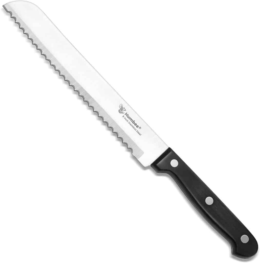 HUMBEE Chef Full Tang Serrated Bread Knife