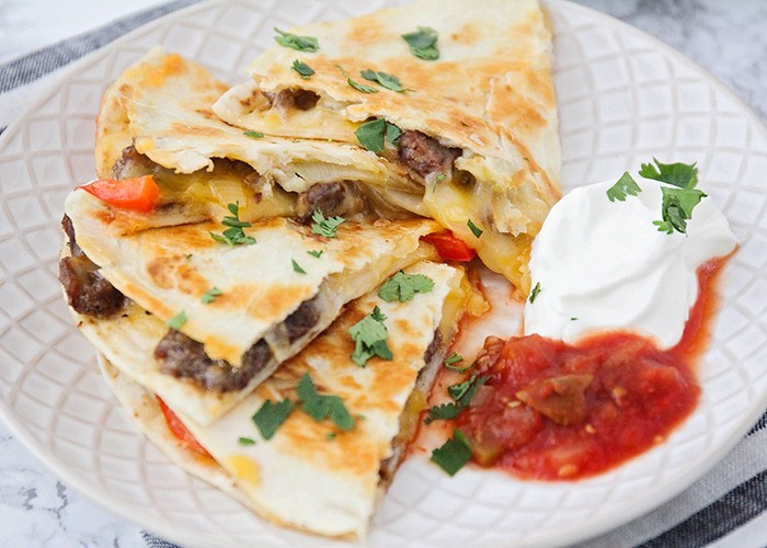 Quesadilla on a plate