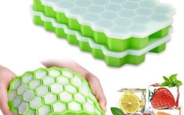 Rechichhre 2-Pack Ice Cube trays with lids