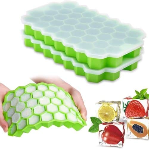 Rechichhre 2-Pack Ice Cube trays with lids