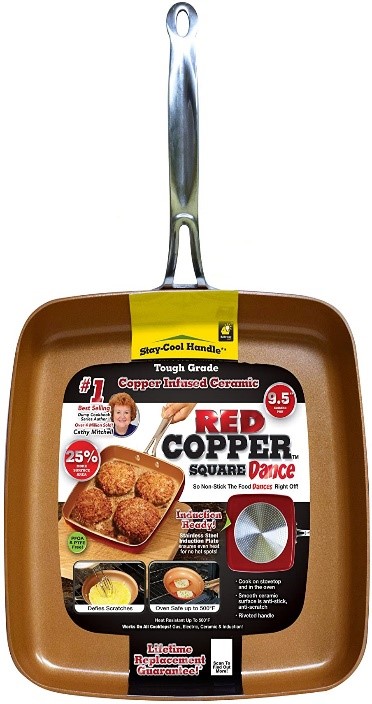 BulbHead Red Copper 9.5 Square Dance Pan