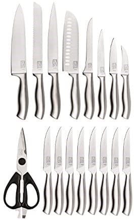 Chicago Cutlery 19 Piece Knife Block Set Silver