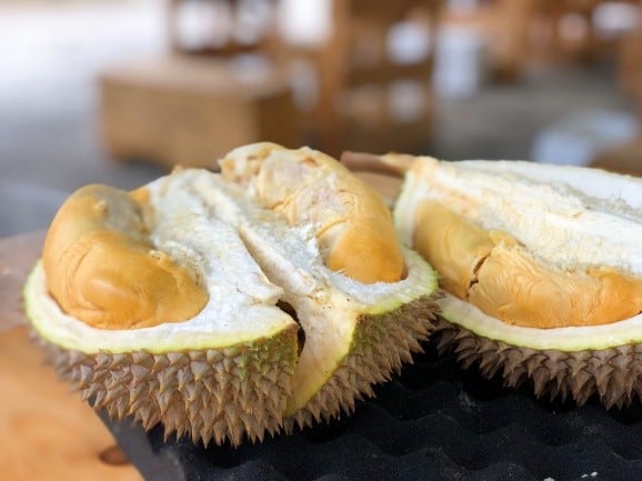 Cut up Durian Fruit