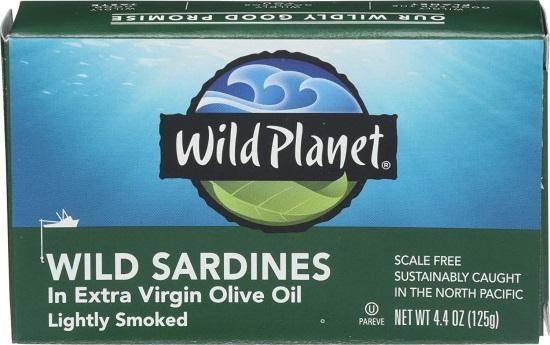 Lightly Smoked Wild Planet Sardines in EVOO