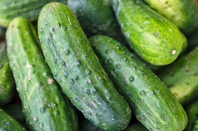 Pile of cucumbers