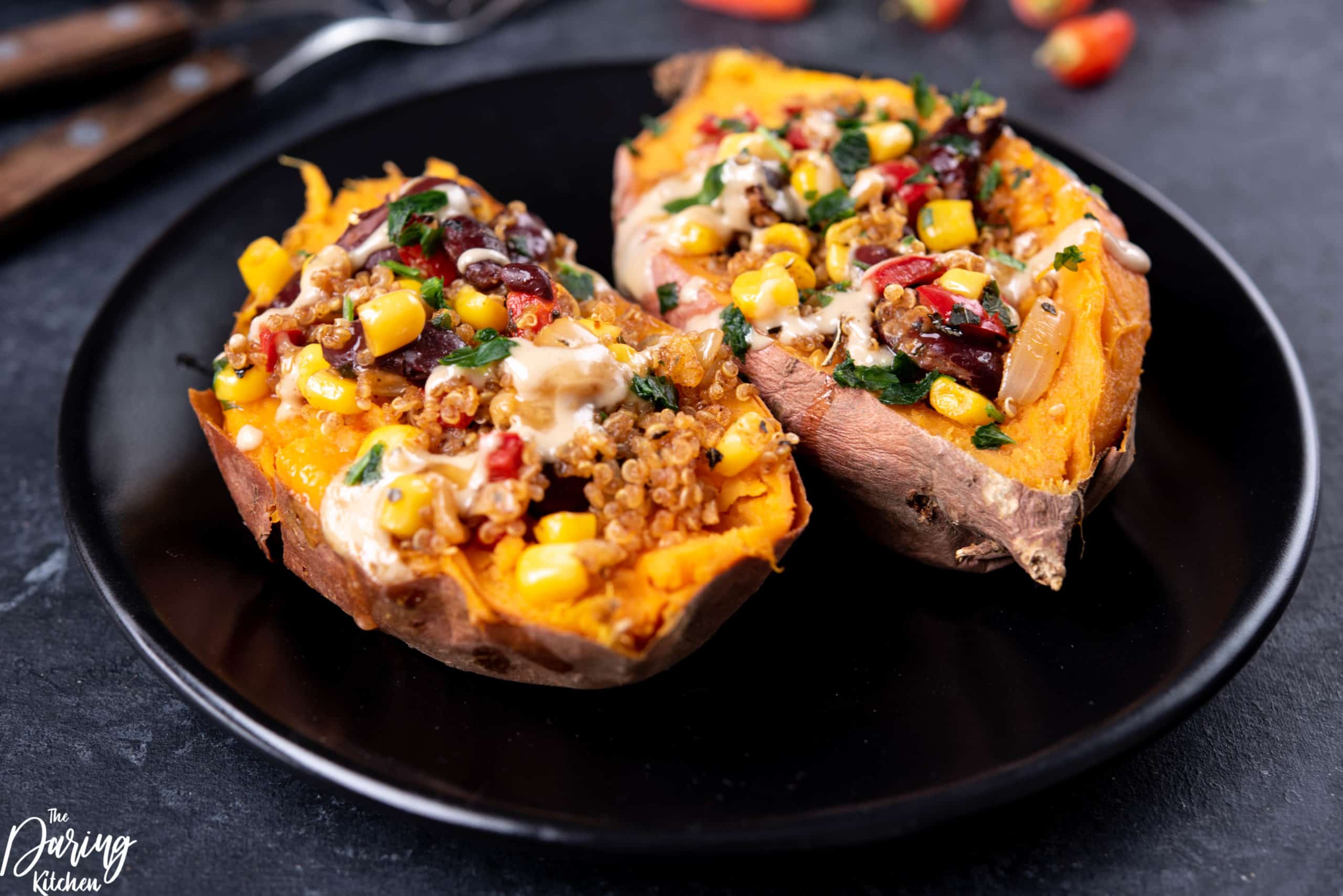 Mexican Quinoa Stuffed Sweet Potatoes Daring Kitchen