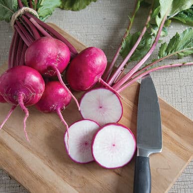 Sliced turnips