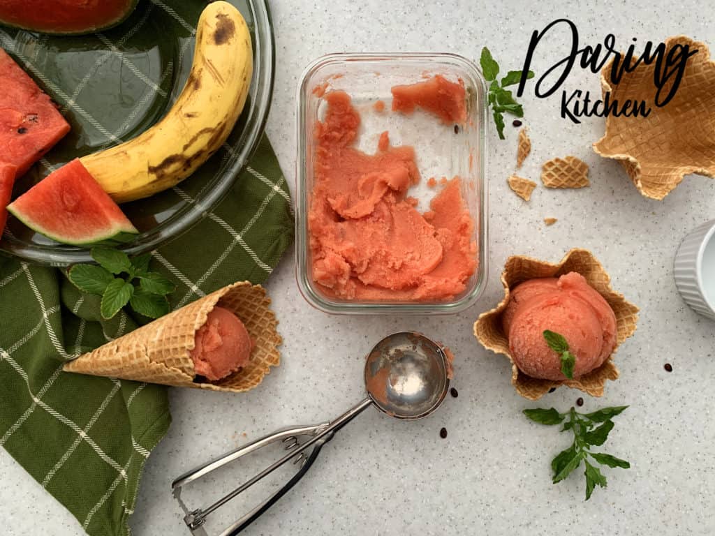 Watermelon Sorbet (No Ice Cream Maker Needed!) - Detoxinista