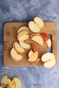 Apple Galette cut apples
