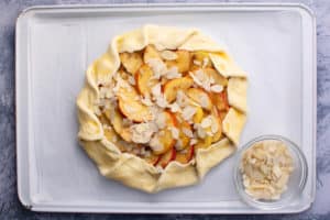 Apple Galette sprinkle with almonds