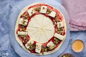 christmas wreath with cheese
