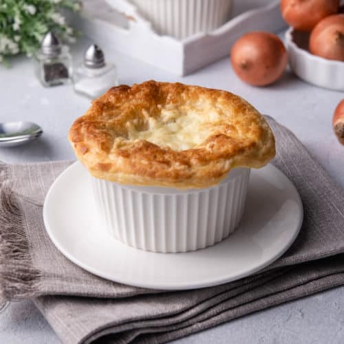 Easy, Homemade French Onion Soup with Puff Pastry Top - Daring Kitchen