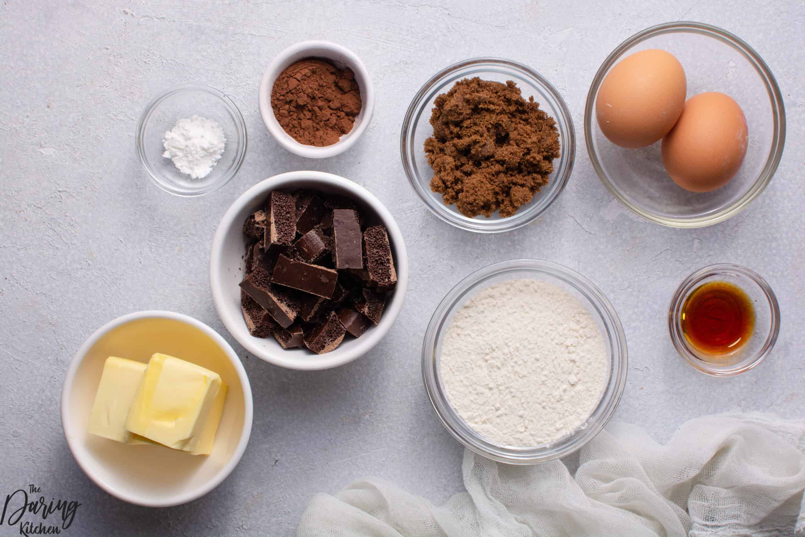 Chocolate fudge muffins ingredients