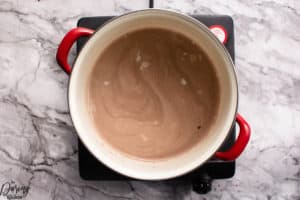 Chocolate lasagna heat milk
